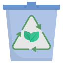 external bin-eco-friendly-lifestyle-flat-flat-geotatah icon
