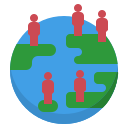 external demographic-ecological-interaction-flat-flat-geotatah icon