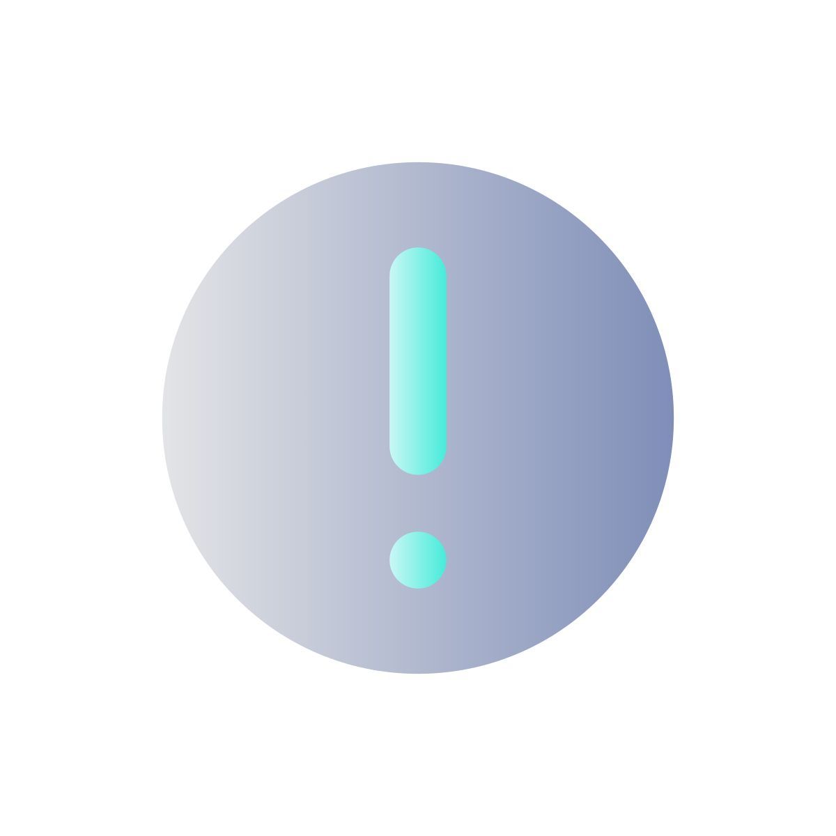 point d'exclamation de forme circulaire icon