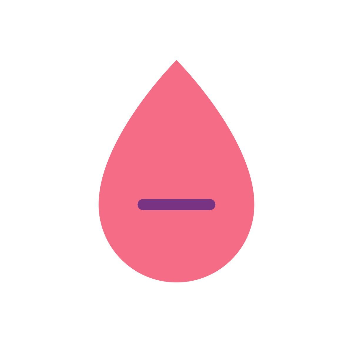 negative blood type icon