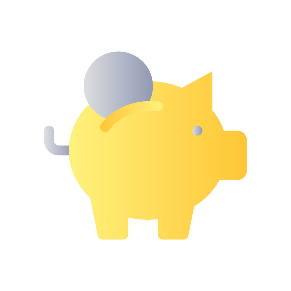 put coin into piggy bank icon