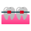 external braces-dentist-flat-gradient-flat-gradient-andi-nur-abdillah icon