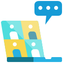 external communication-back-to-work-flat-icon-mangsaabguru- icon
