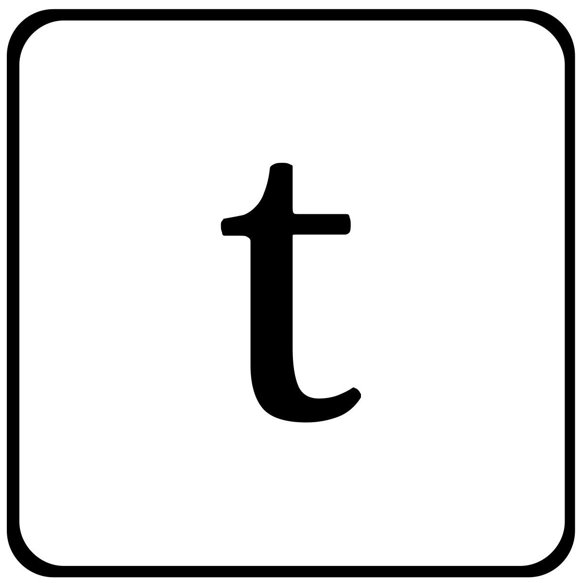 low case letter icon