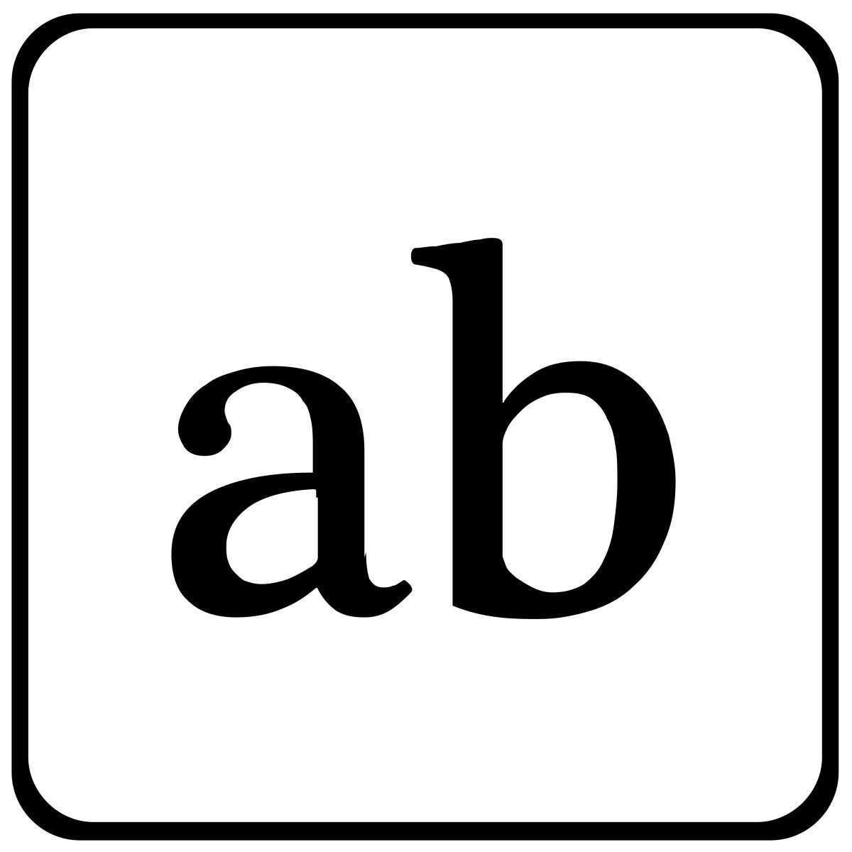 low case letters icon