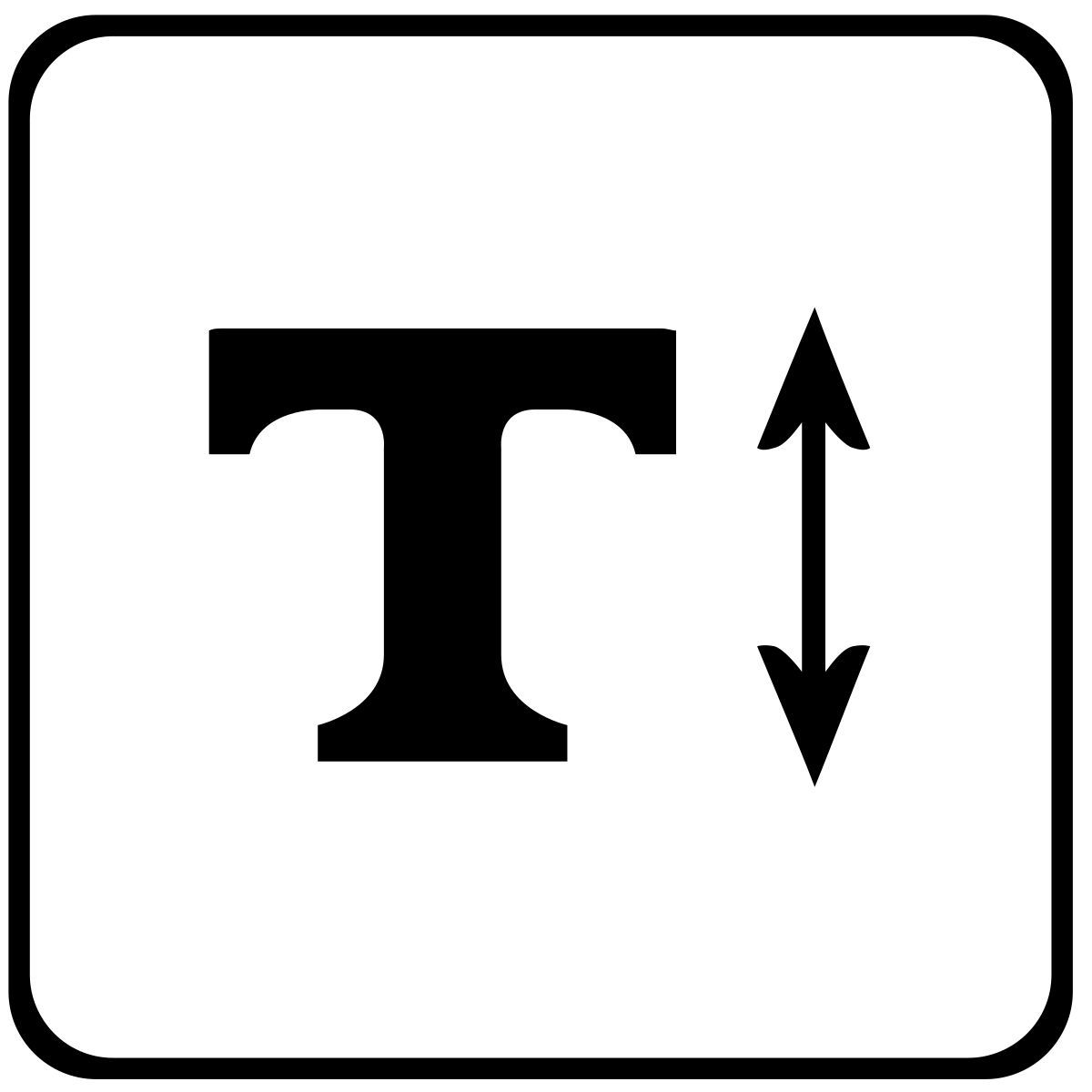 text height icon