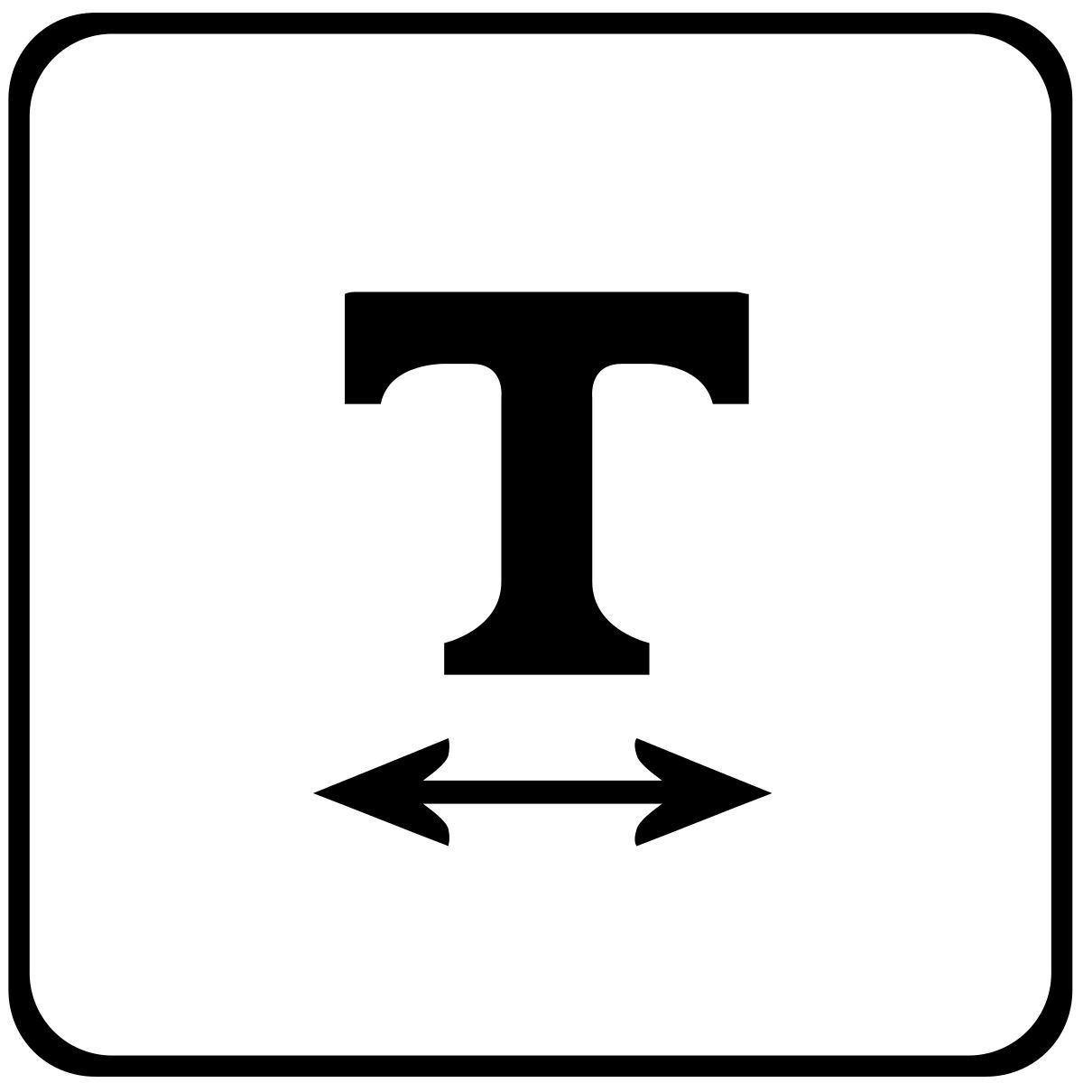 text width icon