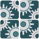 external applications-complex-gears-flat-icons-inmotus-design icon