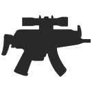 external automatic-automatic-weapon-for-swat-police-flat-icons-inmotus-design-2 icon