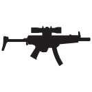 external automatic-automatic-weapon-for-swat-police-flat-icons-inmotus-design-3 icon