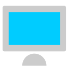 external display-two-colored-basic-elements-set-flat-icons-inmotus-design icon