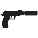 external gun-automatic-weapon-for-swat-police-flat-icons-inmotus-design-4 icon