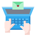 external email-social-distance-flat-icons-pack-pongsakorn-tan icon