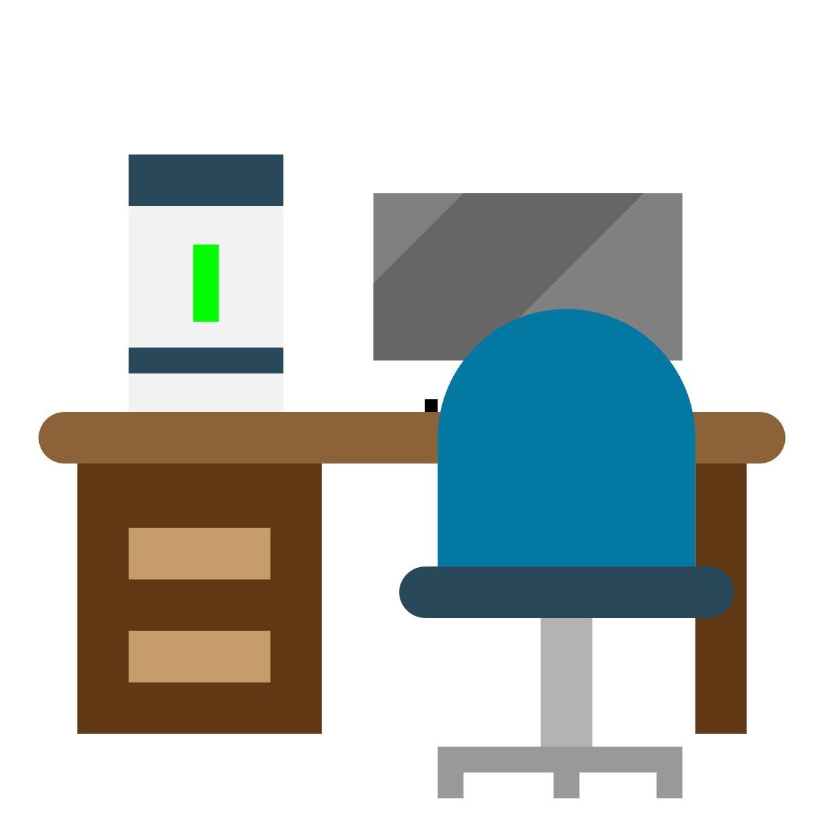 scrivania per computer icon