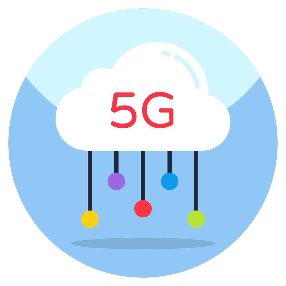 cloud 5g network icon