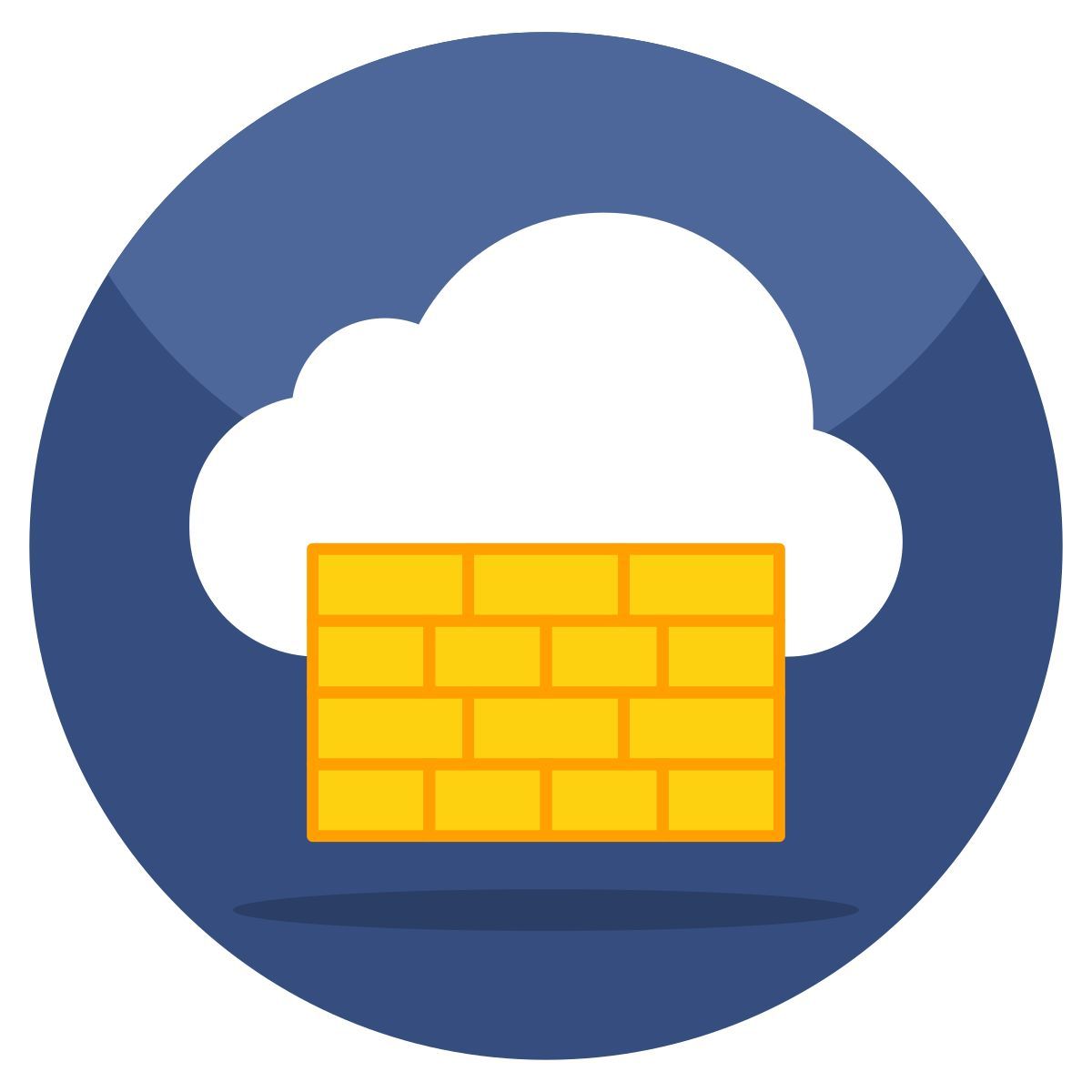 cloud brickwall icon