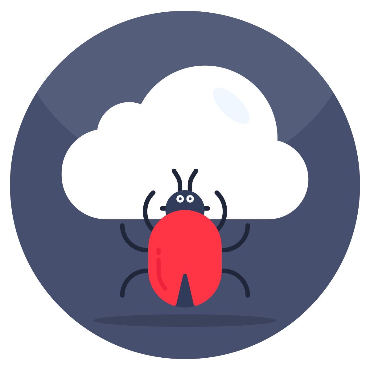 cloud bug icon