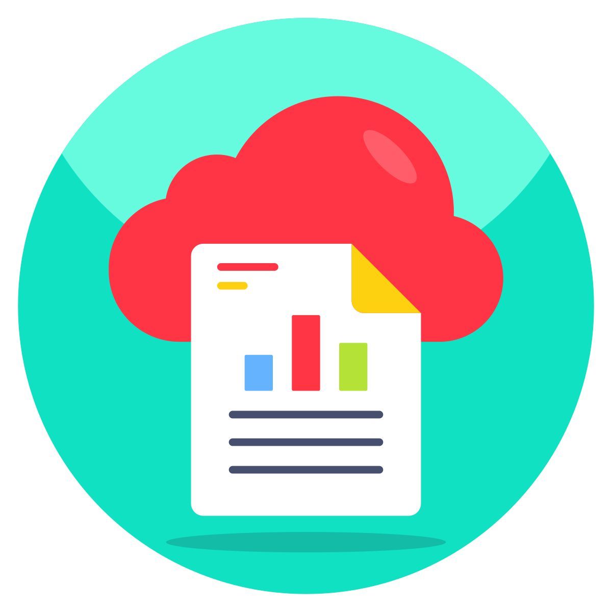 cloud business report icon