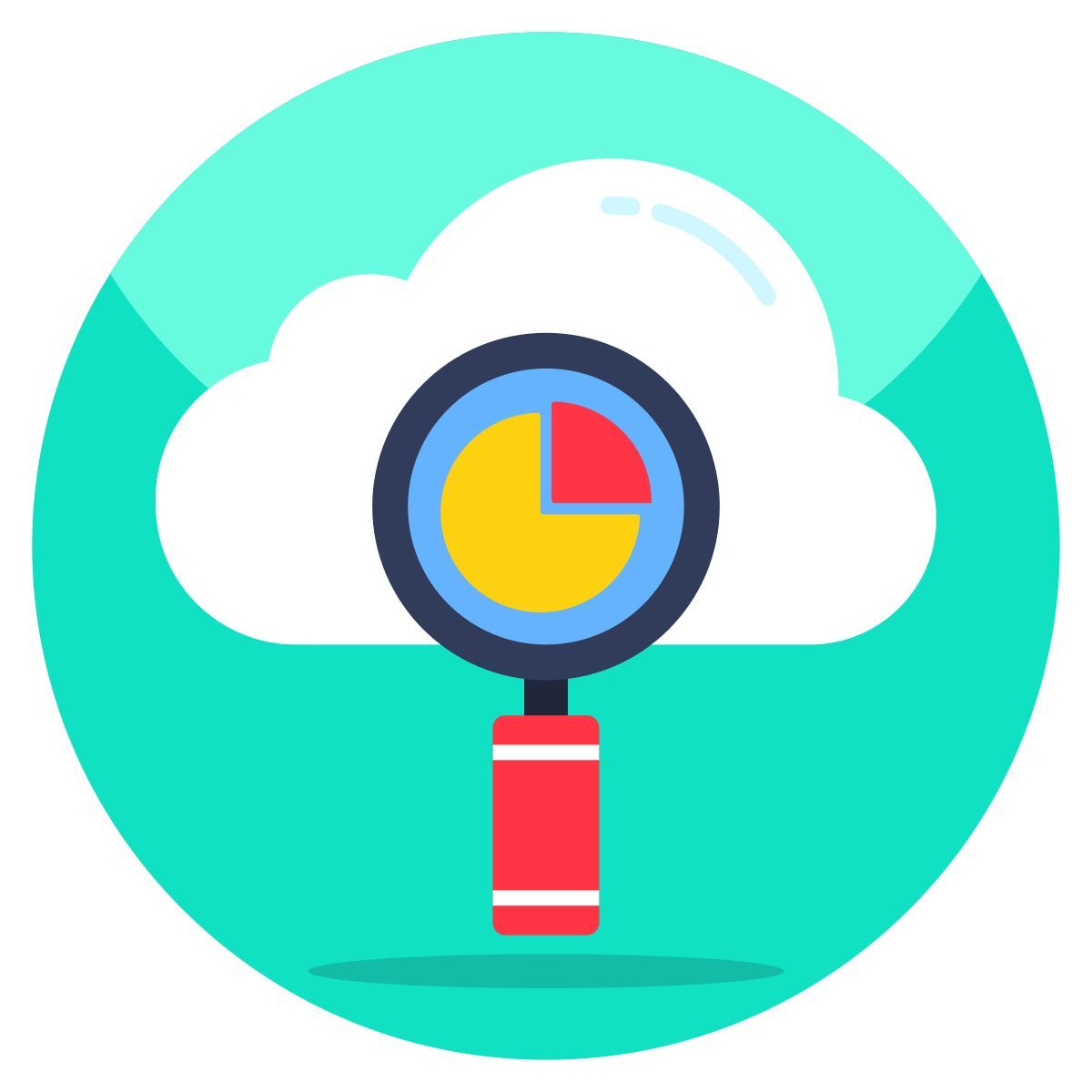 cloud data analysis icon