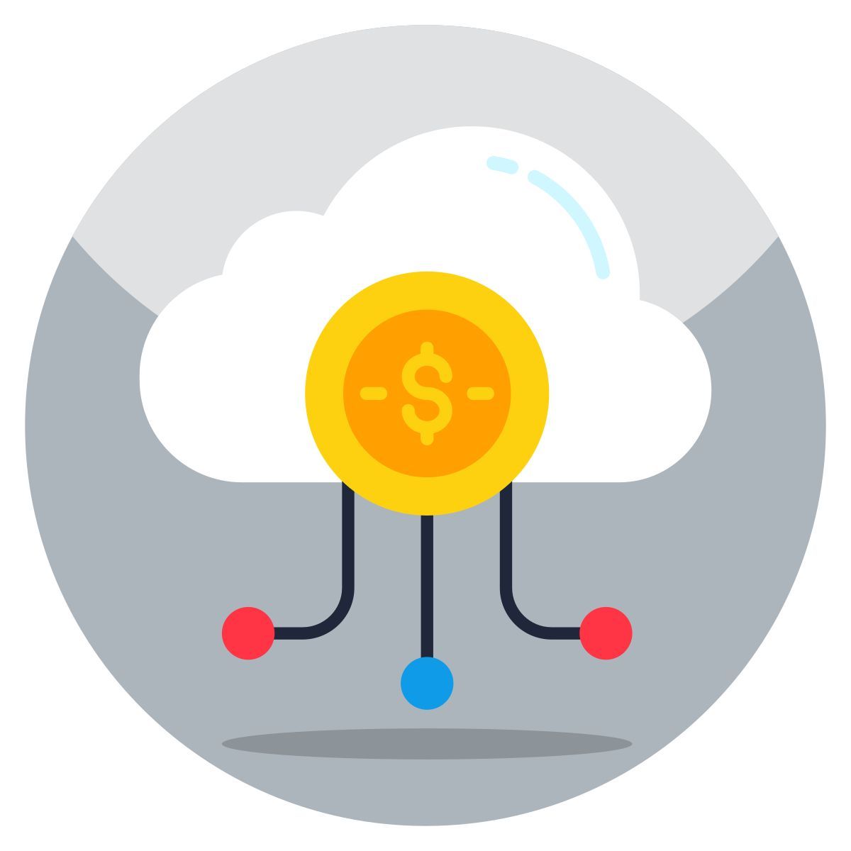 Gains dans le cloud icon
