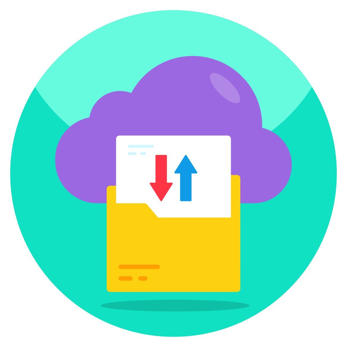 cloud folder transfer icon