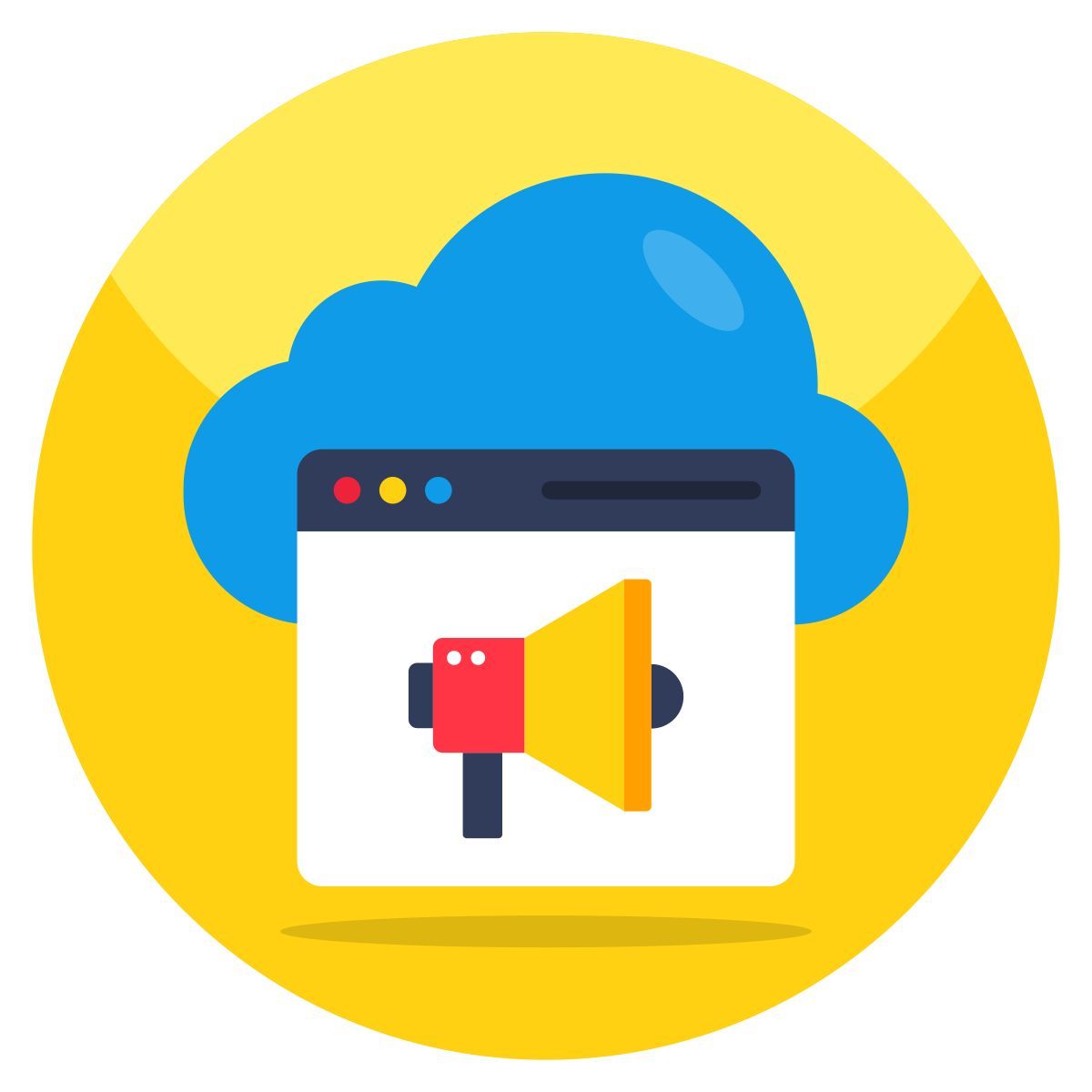 cloud marketing icon