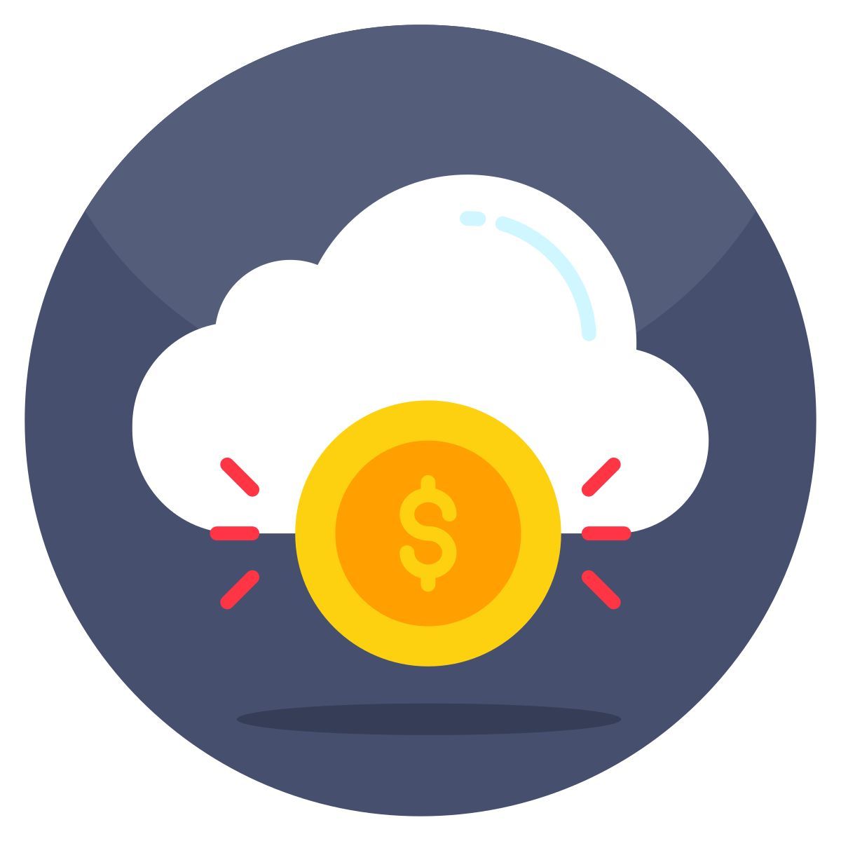 cloud geld icon