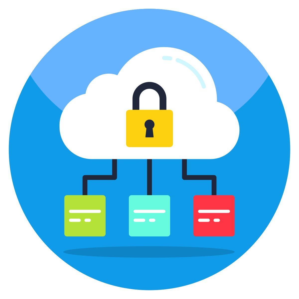 sécurité du réseau cloud icon