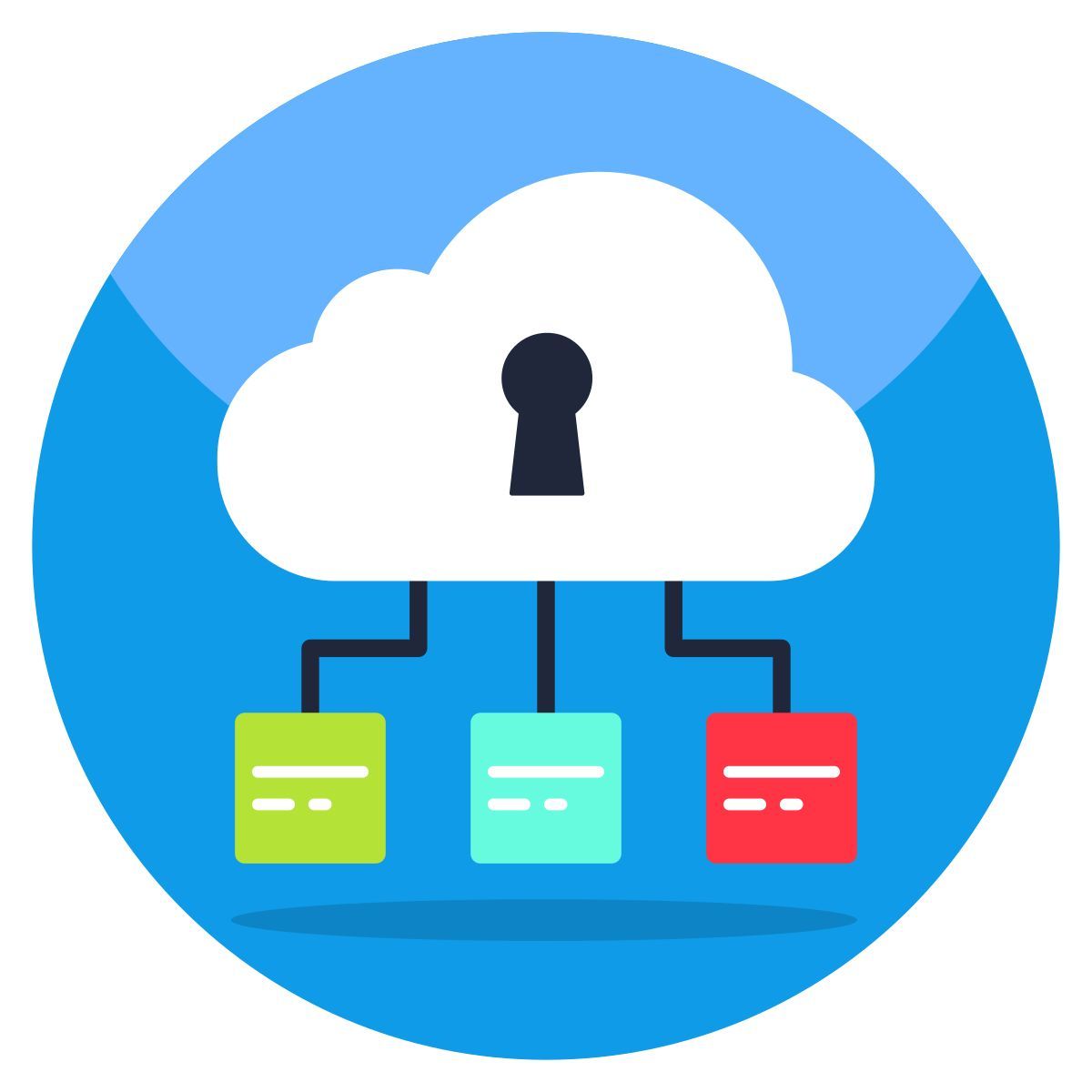 sécurité du réseau cloud icon