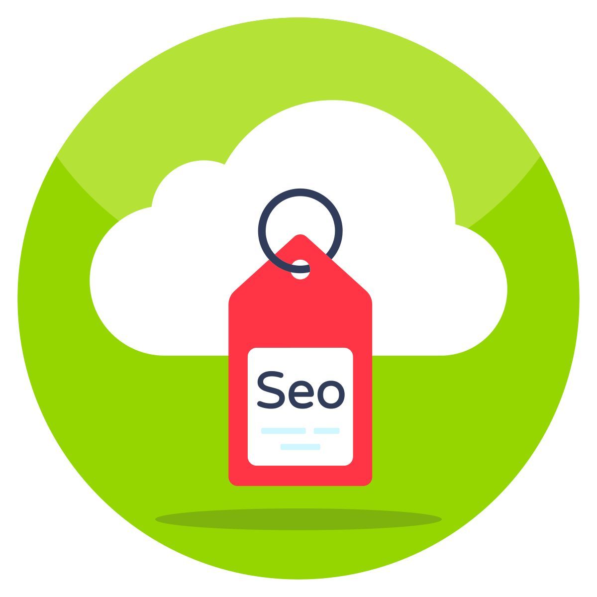 cloud seo tag icon
