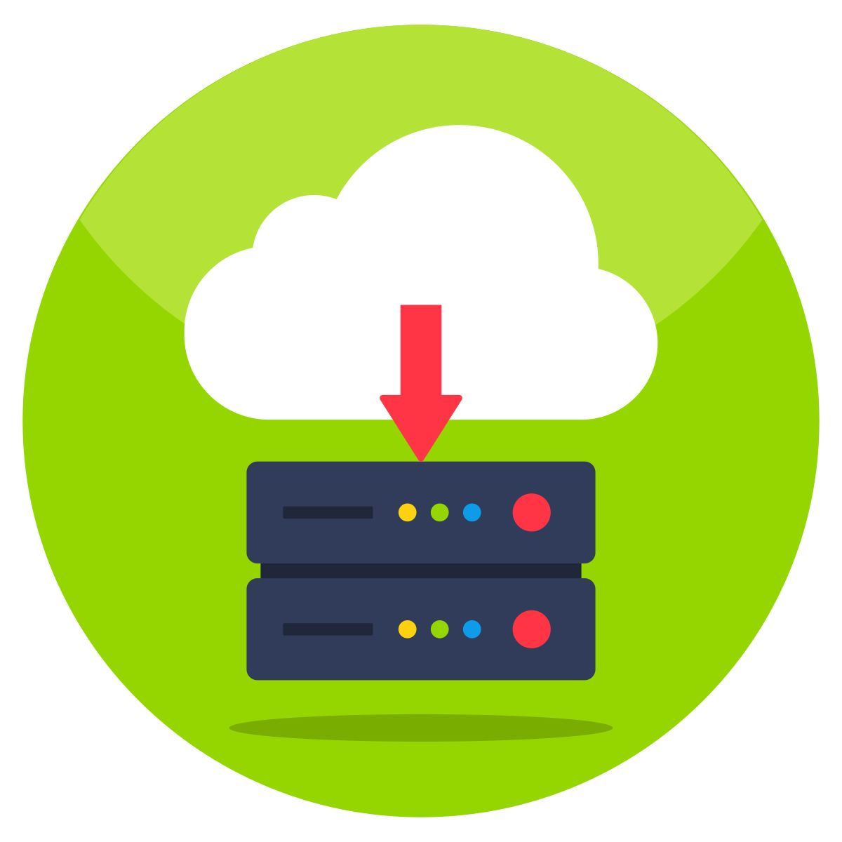 cloud server download icon