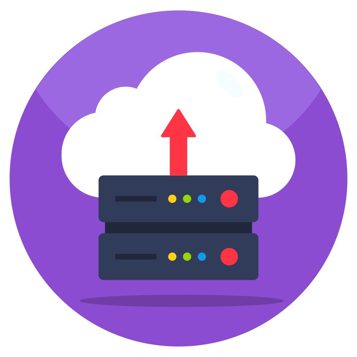 cloud server uploading icon