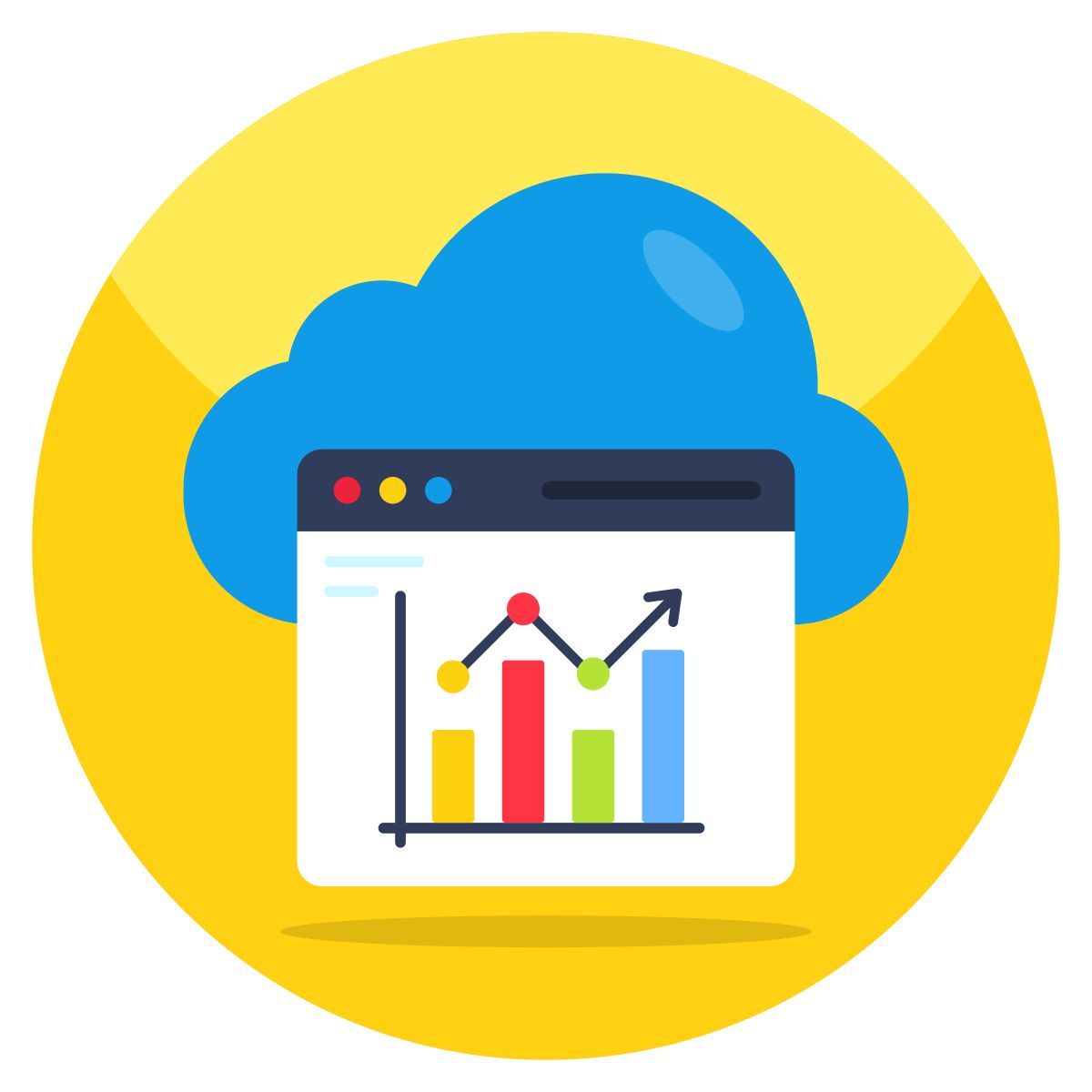 cloud statistics icon