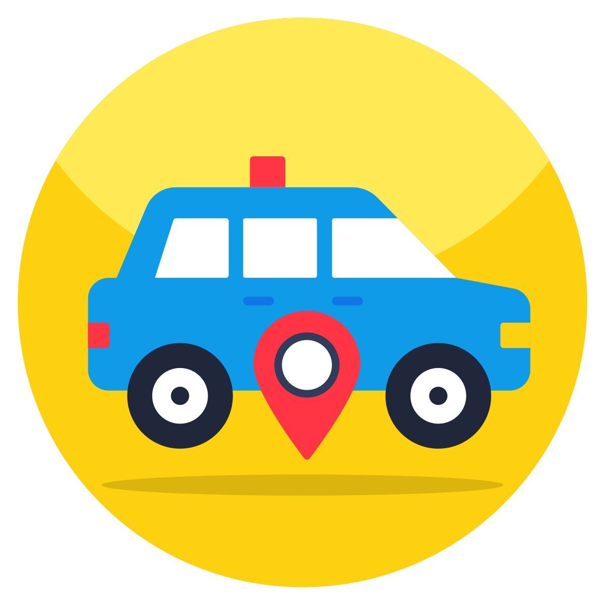 standort des polizeiautos icon