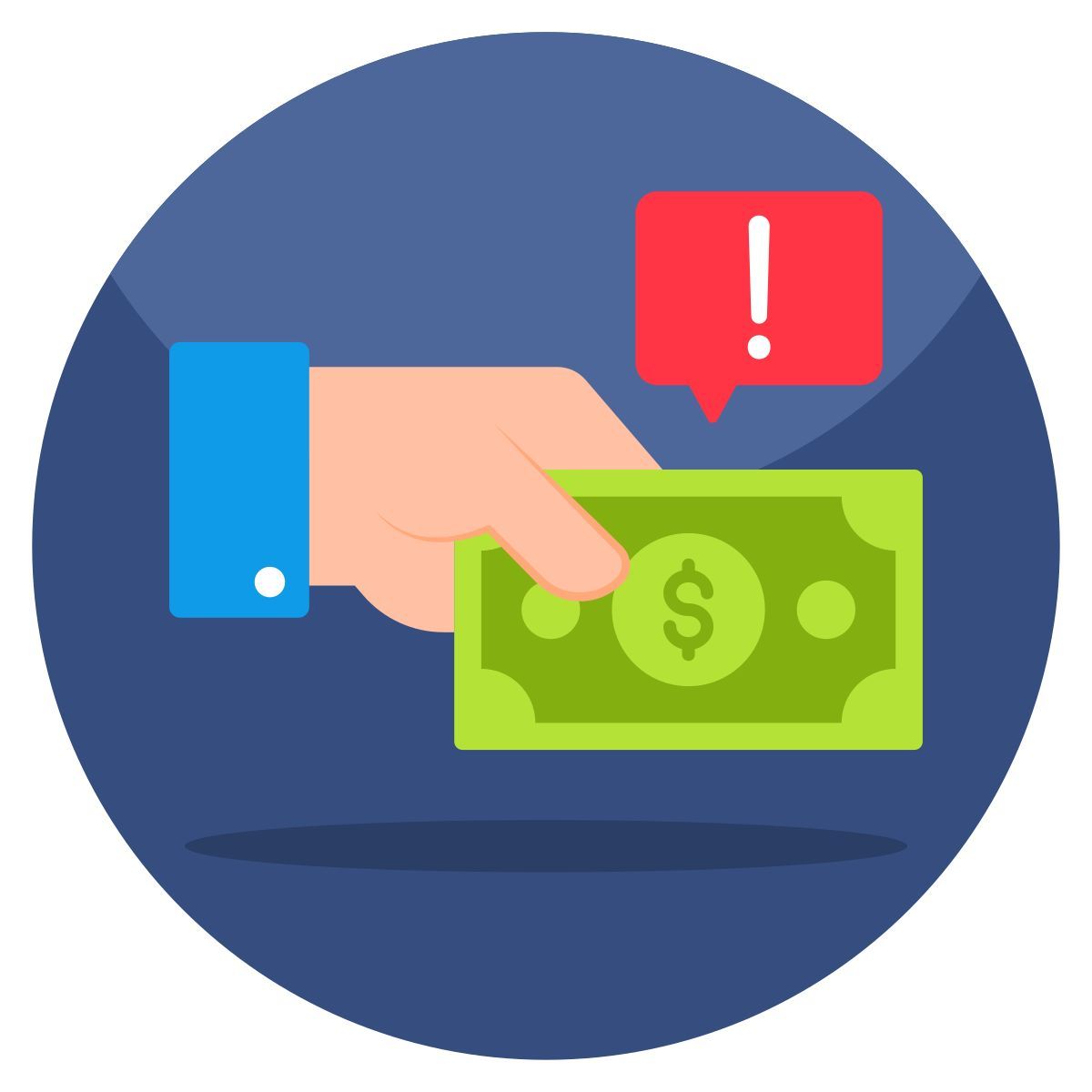 financial error icon