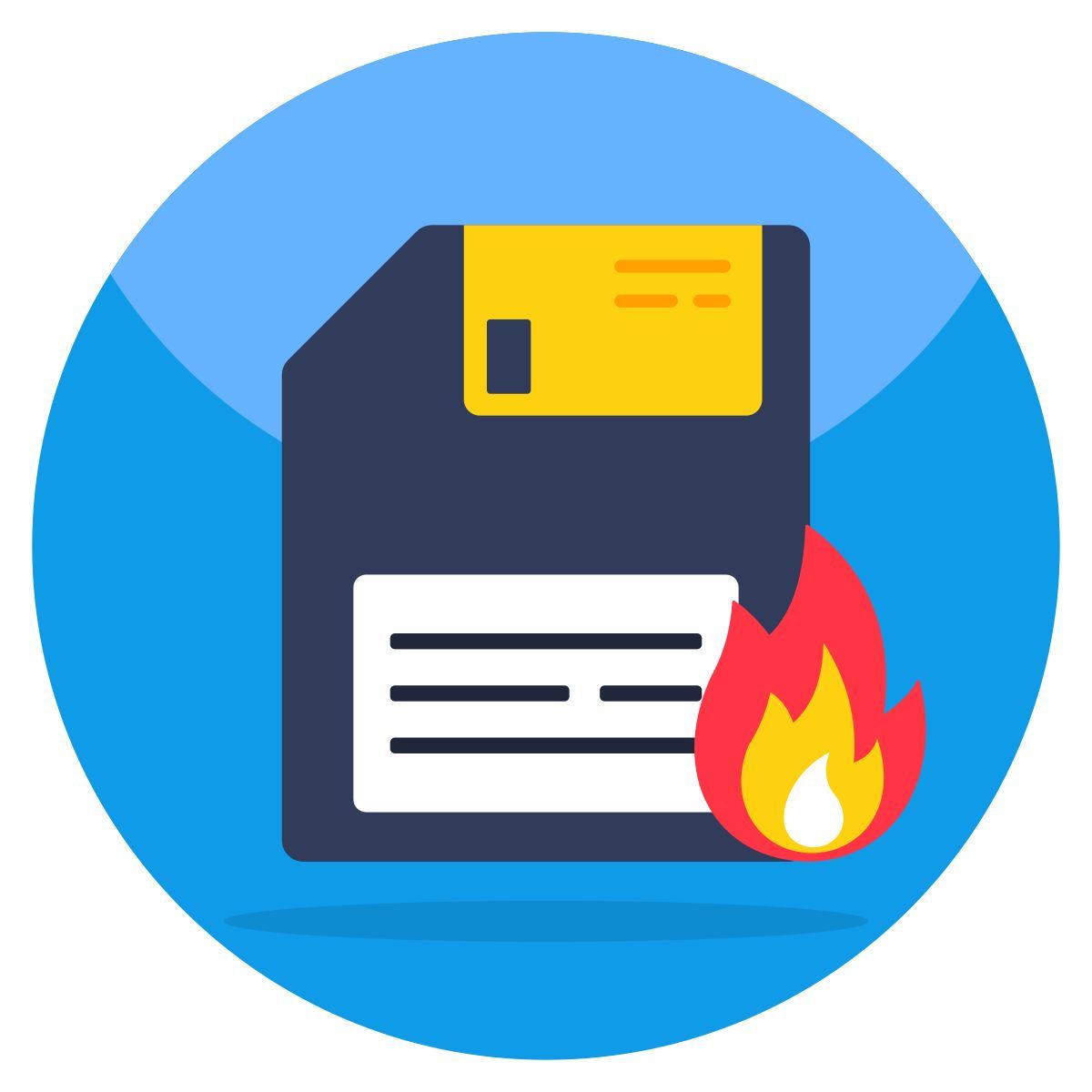 floppy disk burning icon