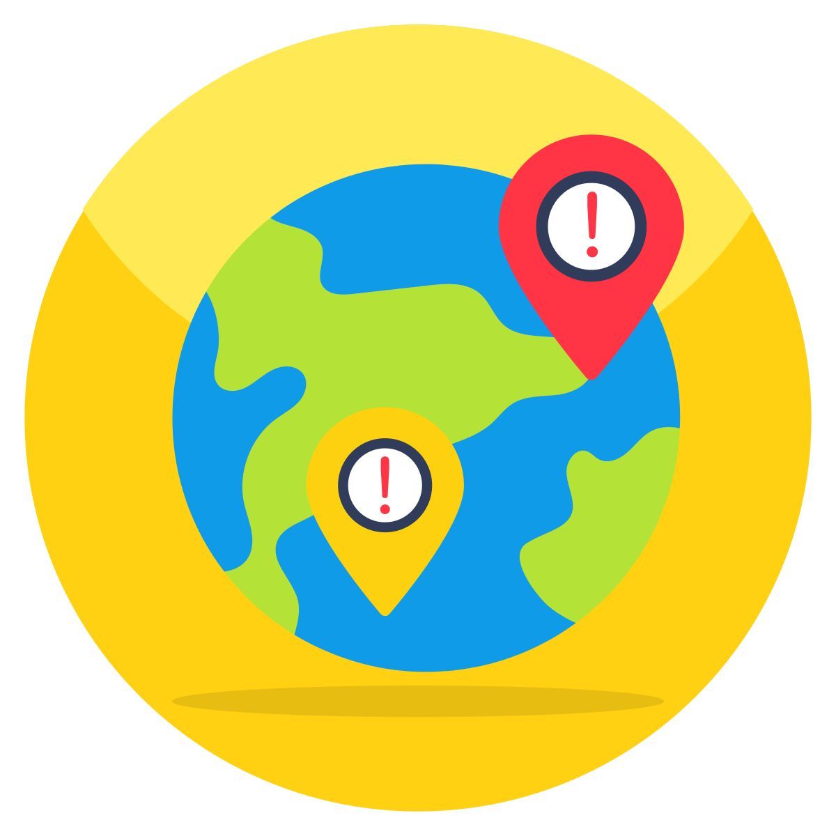 globaler standortfehler icon