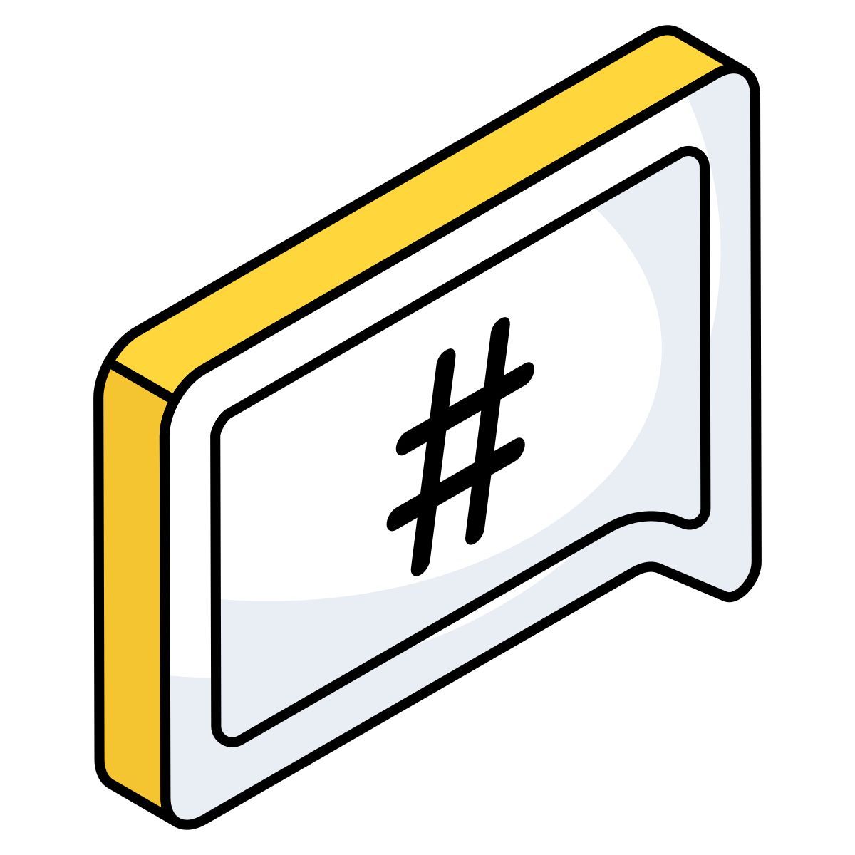 message hashtag icon
