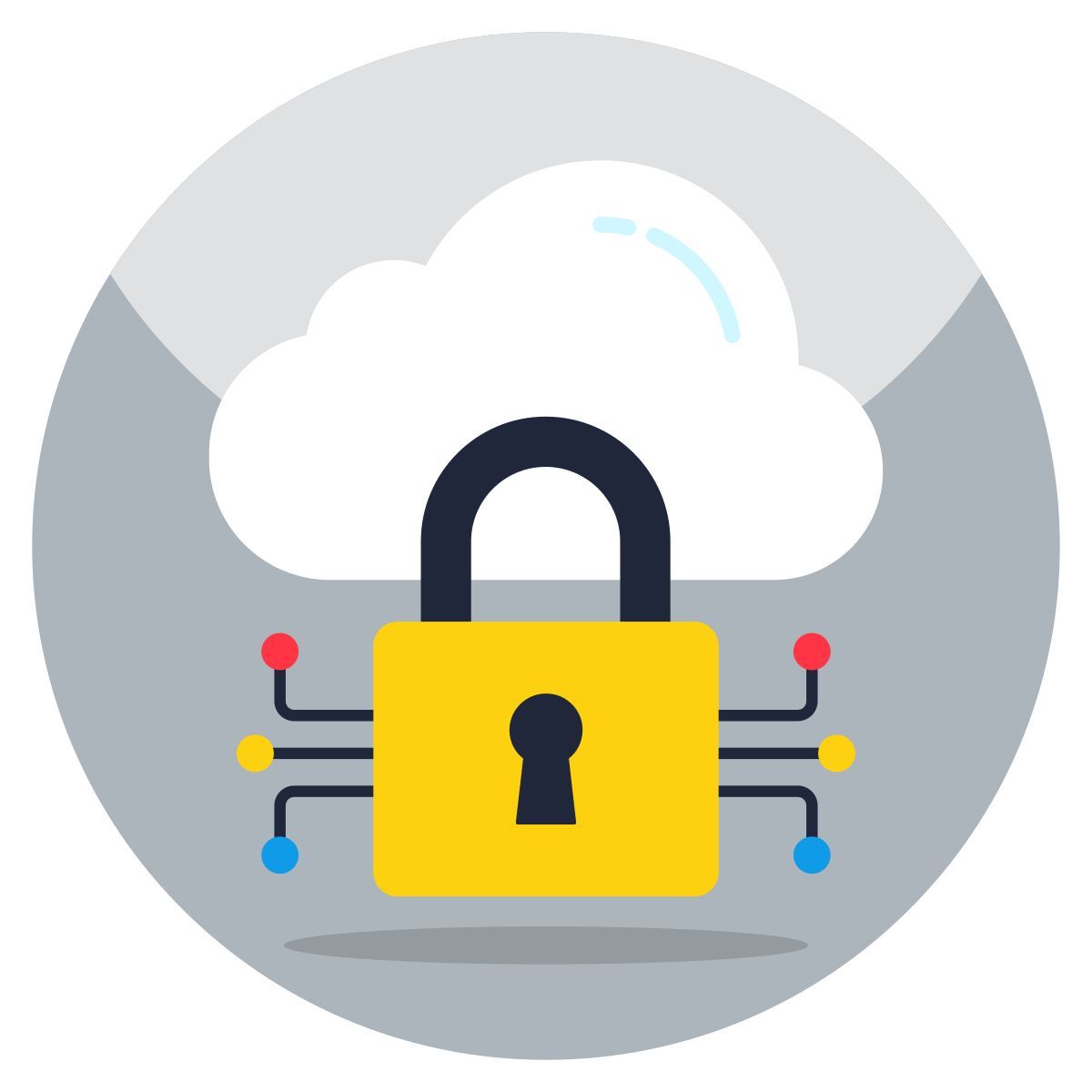 locked cloud icon