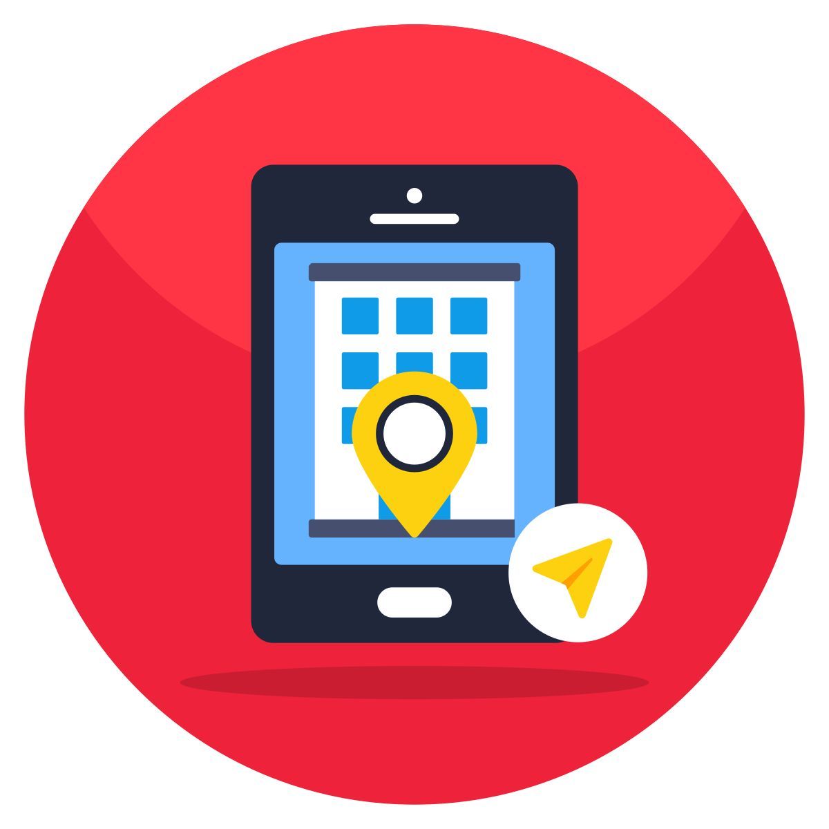 mobiler gebäudestandort icon