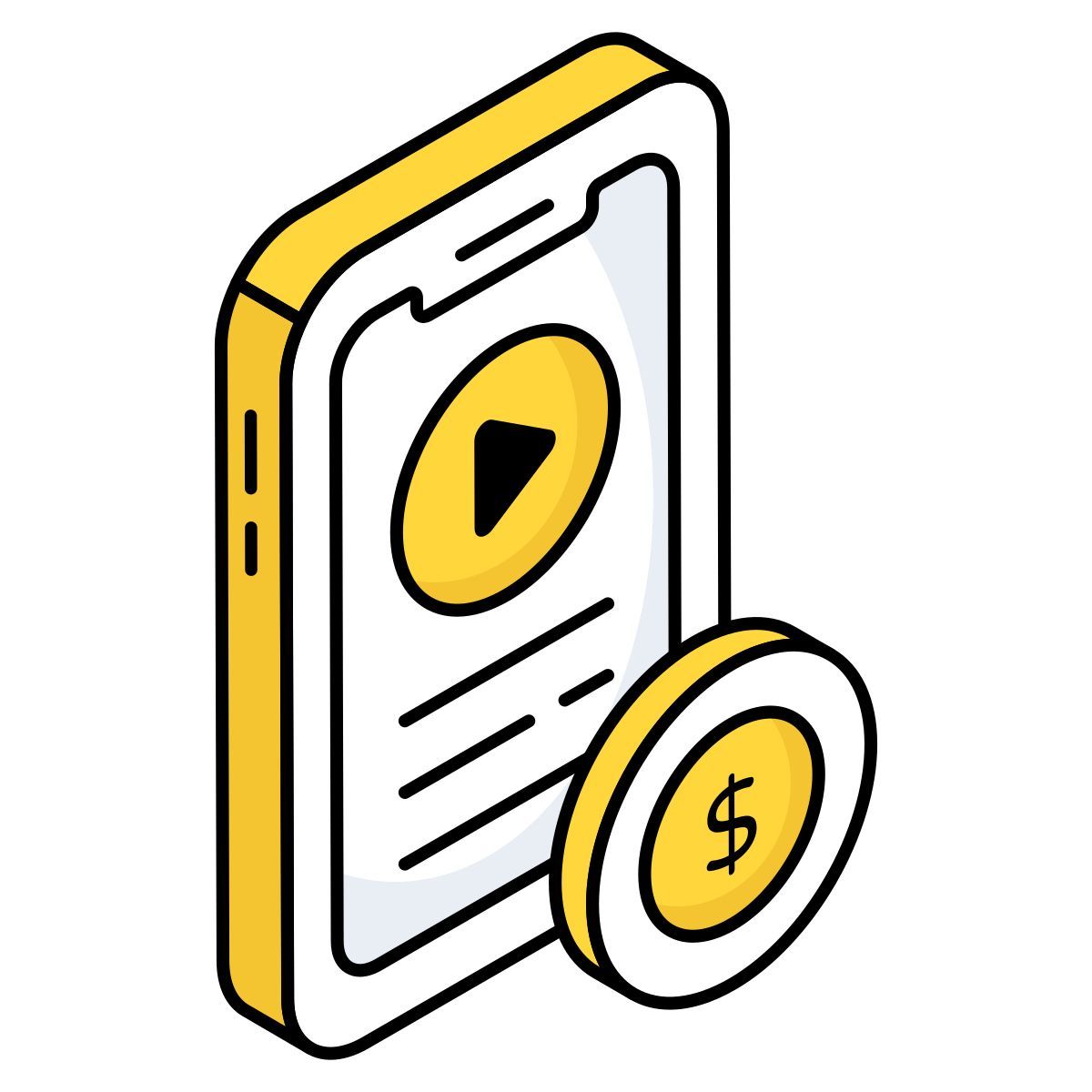 mobile paid video icon