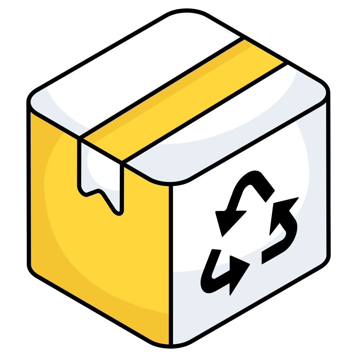 parcel recycling icon