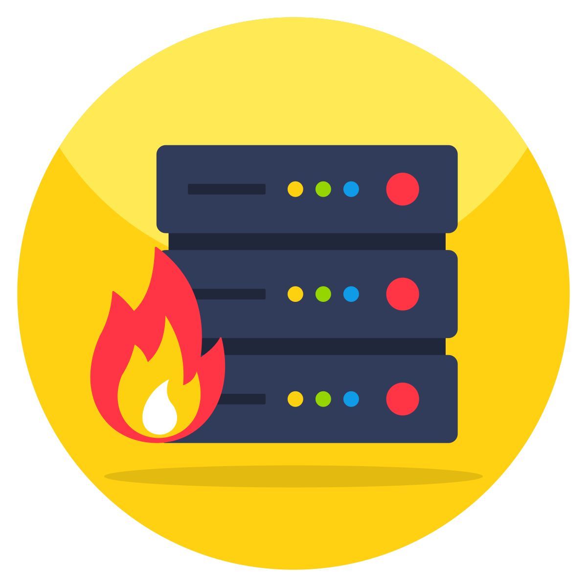 server burning icon