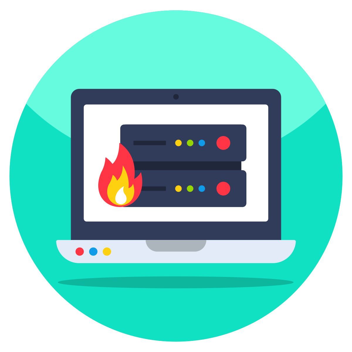 server burning icon
