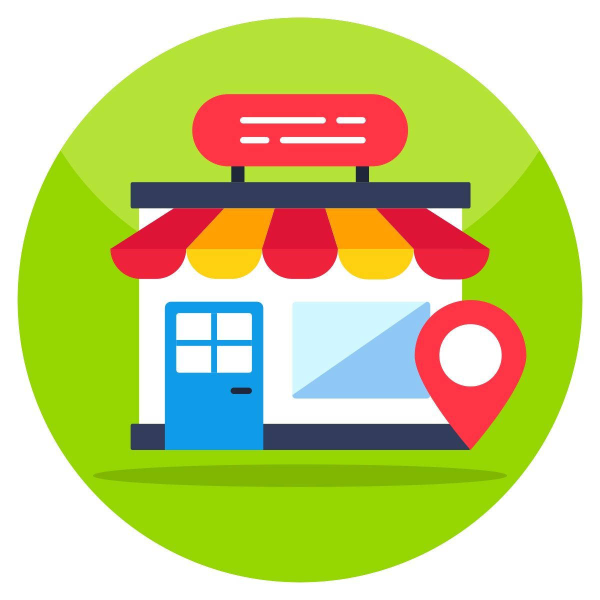 emplacement du magasin icon