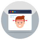 external Face-Recognition-cyber-security-flat-icons-vectorslab icon
