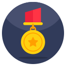 external Military-Medal-badges-and-awards-flat-icons-vectorslab-2 icon