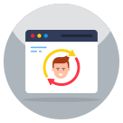 external Profile-Update-marketing-strategy-flat-icons-vectorslab icon
