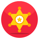 external Sheriff-Badge-crime-and-justice-flat-icons-vectorslab icon