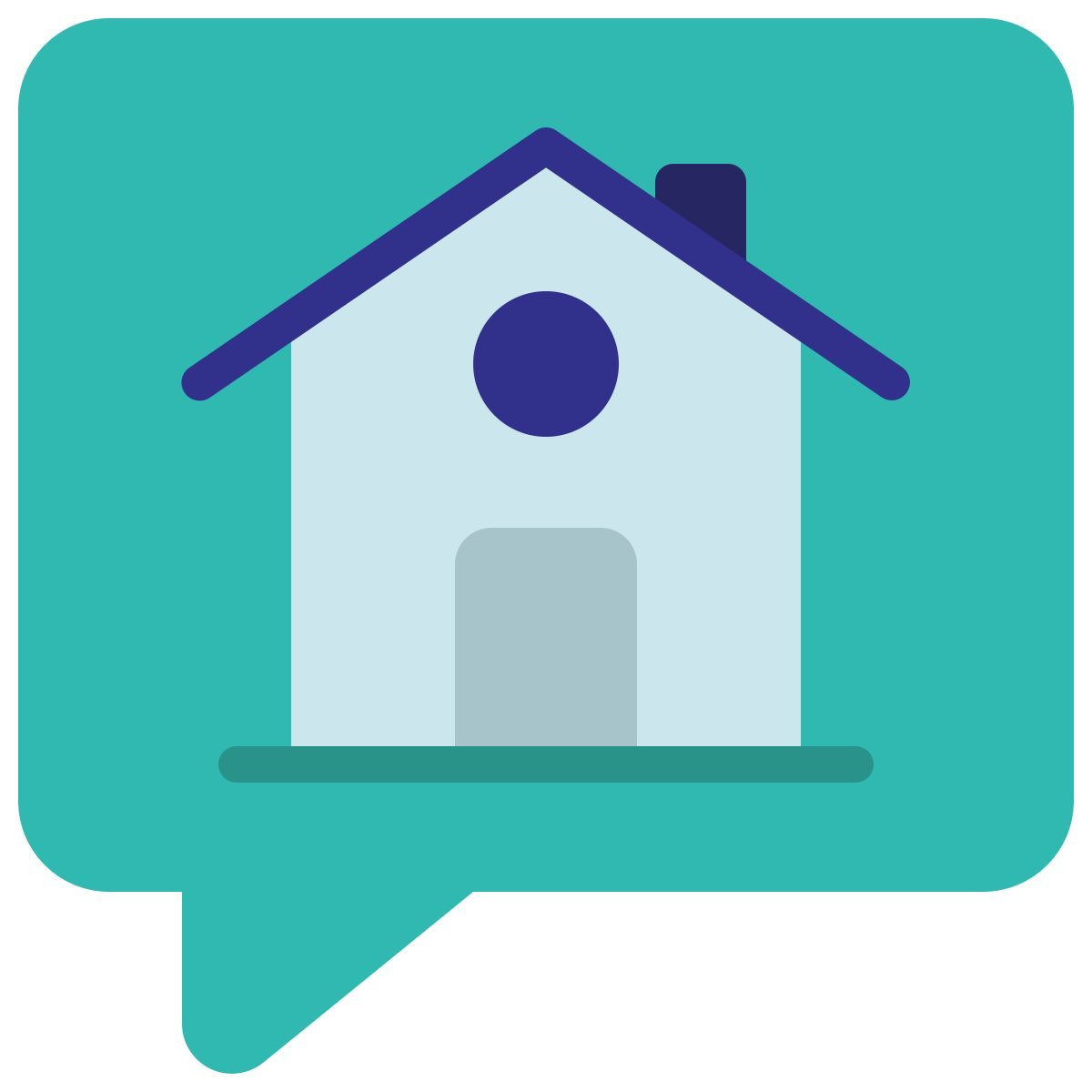 external home messages and communication flat flat juicy fish icon